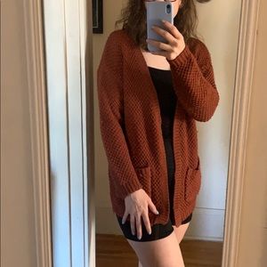 Cozy Burnt Orange Cardigan